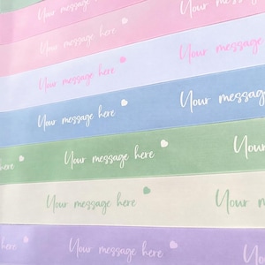 Personalised Satin Ribbon | Custom Name Ribbon | Wedding Favour Ribbon | Gift Wrap Ribbon | Baby Shower | Business Packaging Ribbon