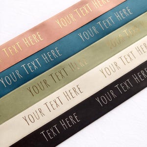 Personalised Satin Ribbon with Name or Logo | Custom Printed Ribbon for Wedding Favours