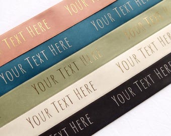 Personalised Satin Ribbon with Name or Logo | Custom Printed Ribbon for Wedding Favours