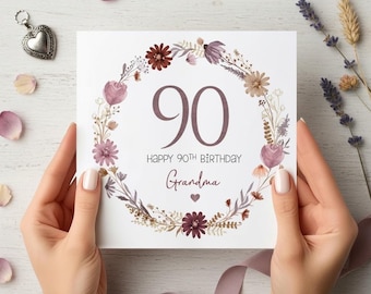 Hunts England - Biglietto Di Auguri Per 90° Compleanno Nan Badgers