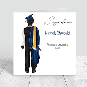 Carte personnalisée de remise des diplômes pour hommes | Félicitations| Bravo | Cadeaux de fin d'études| Cadeau de félicitations | Vous avez réussi | Remise des diplômes 2022