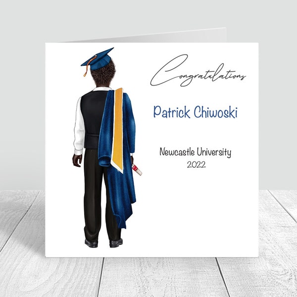 Personalised Mens Graduation Card| Congratulations| Well Done | Graduation Gifts| Congratulations Gift | You didi it | Graduation 2022