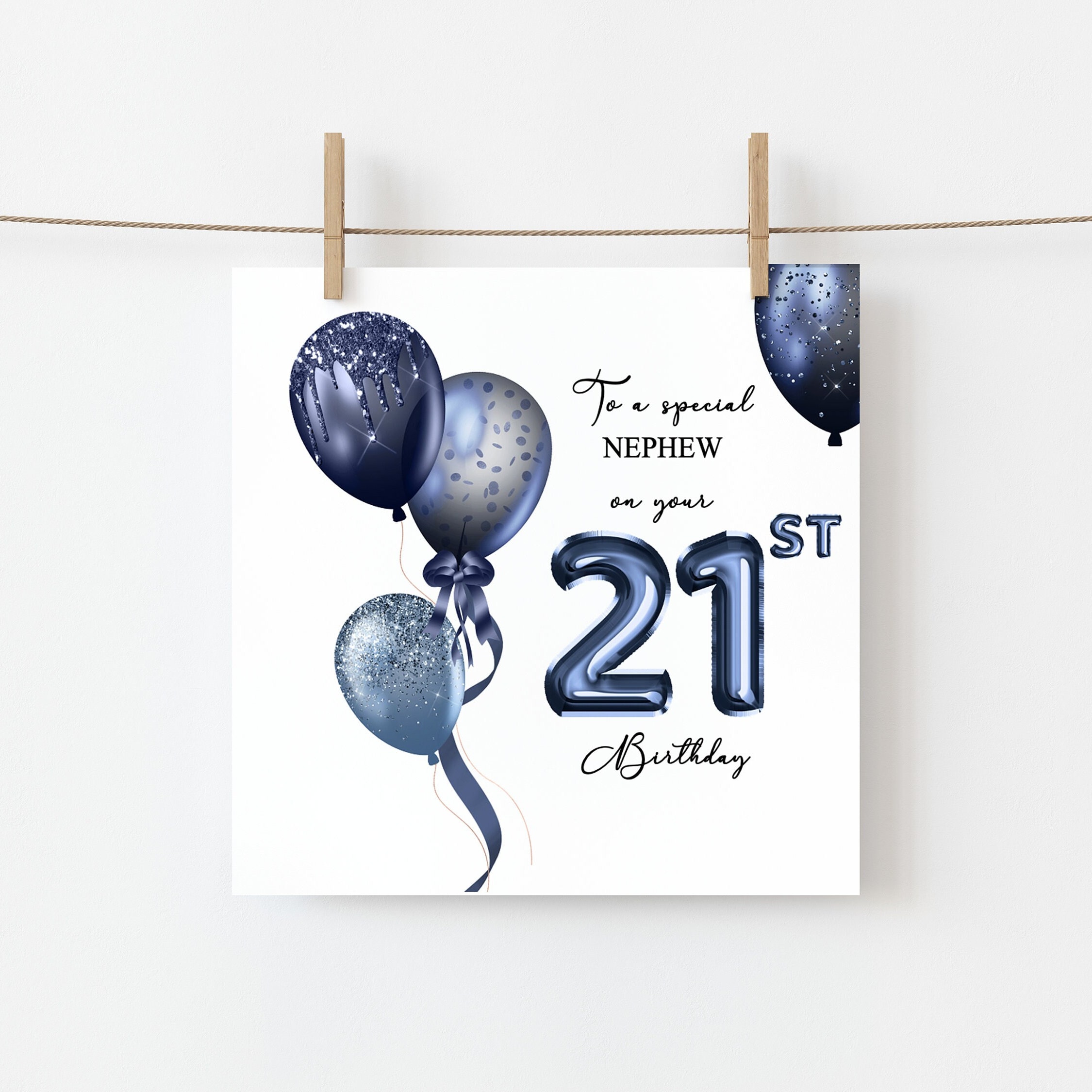 Handgemachte Geburtstagskarte 'It's Time To Celebrate' - 22x22 Cm, Mit Strass, Weiß