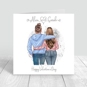 Tarjeta personalizada del día de San Valentín feliz Tarjeta especial para novio, novia, prometido, pareja especial, tarjetas del día de San Valentín, regalo personalizado único