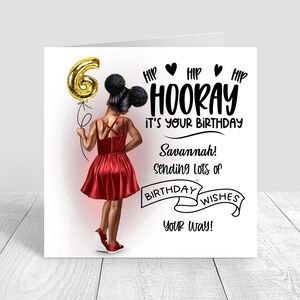 Carte d'anniversaire personnalisée pour fille, joyeux anniversaire, carte faite main, soeur, meilleure amie, fille, petite-fille, cousine 4e 5e 6e 7e 8e 772