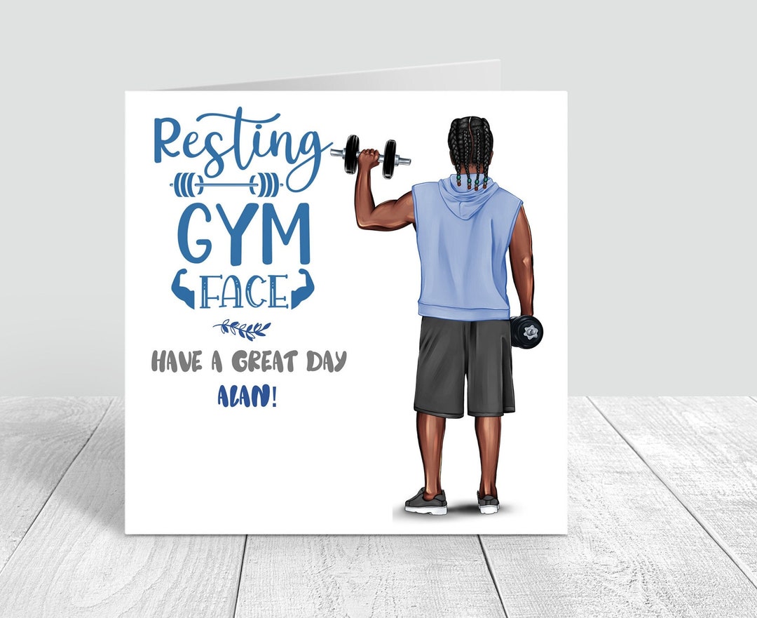 Personalsed Mens Brthday Card Gym Ftness For Hm Men's Boys Son