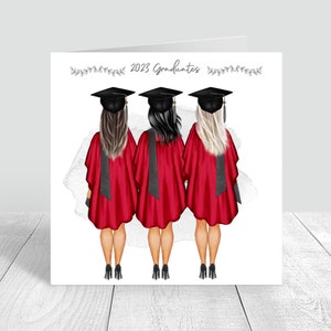 Carte de fin d'études faite main pour les femmes diplômées de 2021 We Did IT | Personnalisé | Félicitations, cadeaux de remise des diplômes PERSONNALISATION DES CHEVEUX