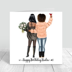 Carte d'anniversaire personnalisée pour femme, meilleure amie, faite main/soeur/tante/18e 21e 25e 30e 40e petite-fille fille nièce 231