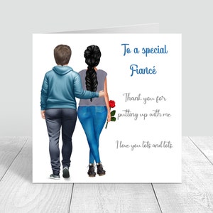 Biglietto di buon San Valentino per fidanzata/fidanzata personalizzato / regali per il partner Biglietto di San Valentino fatto a mano