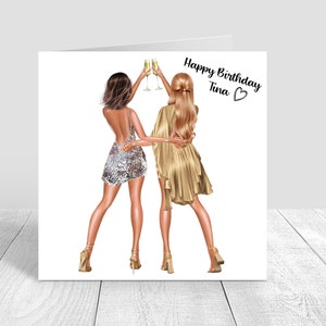 Carte d'anniversaire personnalisée pour femme, meilleure amie, joyeux anniversaire, faite à la main pour un ami, une meilleure amie, une soeur 18e 21e 25e 30e 35e 40e 50e 506