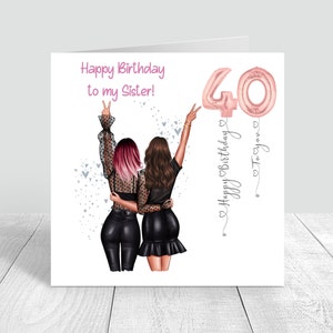 Meilleur ami joyeux anniversaire carte faite main soeur/cousin 18ème 21ème 25ème 30ème 35ème 40ème 50ème 60ème Personnalisé