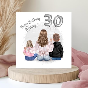 Personalised Women's Birthday Card Handmade Card,Happy Birthday Mummy Card, Cards for Mum, Greetings Card, Happy Birthday 30th 40th 1600