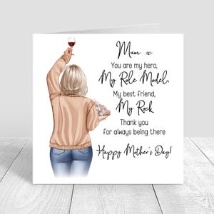 Personalised Happy Mother's Day Card Handmade Mummy / Mom/ With love card, Best Mum Personalized Mothers day Gift Mother /Daughter card 1527