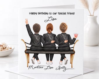 Personalised Best Friend Birthday Card, Birthday Card for Her, Special Friend Card, Friendship Birthday Card, Card from Best Friends 3137