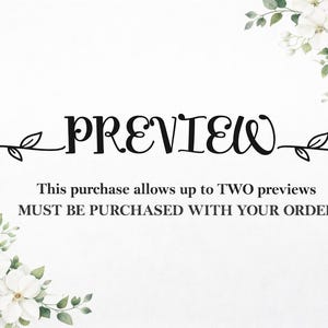 ORDER PREVIEW - not to be purchased separately