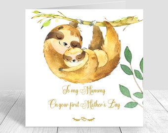 Gelukkige eerste Moederdag Mummie handgemaakte kaart Moederdag cadeau mama met liefde gepersonaliseerde kaart
