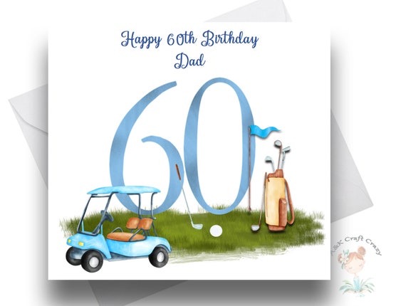 Mens Golf 60th Handmade Birthday Card Handmade And Etsy Israel