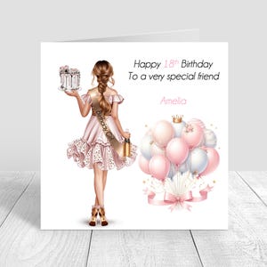 Personalised Women's Happy Birthday Card 18th 21st 25th 28th 30th 40th Card Handmade birthday Granddaughter daughter Niece Sister 1460