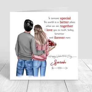 Buon San Valentino Biglietto personalizzato Tema d'amore Carta di coppia Partner Fidanzato Fidanzato Fidanzato Marito Moglie 332