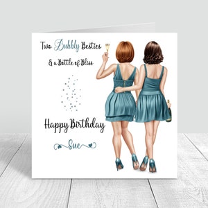 Carte de joyeux anniversaire personnalisée, meilleure amie des femmes, fait main, soeur/meilleur ami/tante/18e 21e 25e 30e 40e 50e cadeau d'anniversaire 581