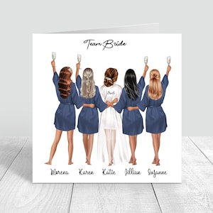 Trouwdagkaart Handgemaakte gepersonaliseerde kaart voor beste vriendin/zus/neef/bestie/aangepast haar