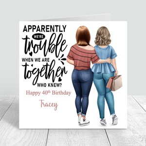 Geburtstagskarte für Frauen, personalisierte Karte „Happy Birthday“, beste Freunde, Schwester, Tochter, personalisierbar, 18., 21., 25., 30., 35., 40., 50., 60. 556