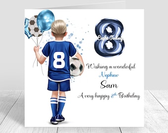 Cartes D'anniversaire Personnalisées Football Petit Fils Fils Nephee Cousin Frère Mari 18 21 30e Hommes Cartes Garçons   France