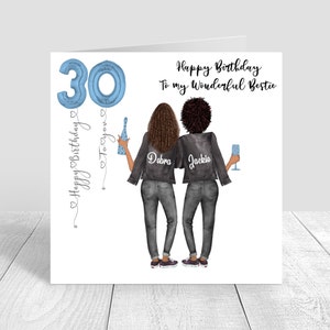 Carte d'anniversaire meilleure amie des femmes faite main/personnalisée soeur/tante/18e 21e 25e 30e 40e 40e 50e petite-fille fille nièce
