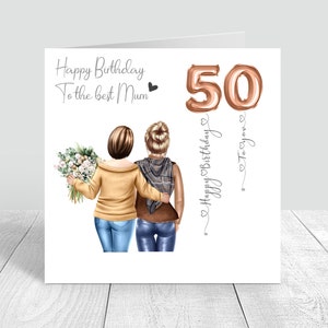 Carte faite main pour femme joyeux anniversaire maman pour sa meilleure amie soeur Bestie cousine 18e 21e 25e 30e 35e 40e 50e 60e 293