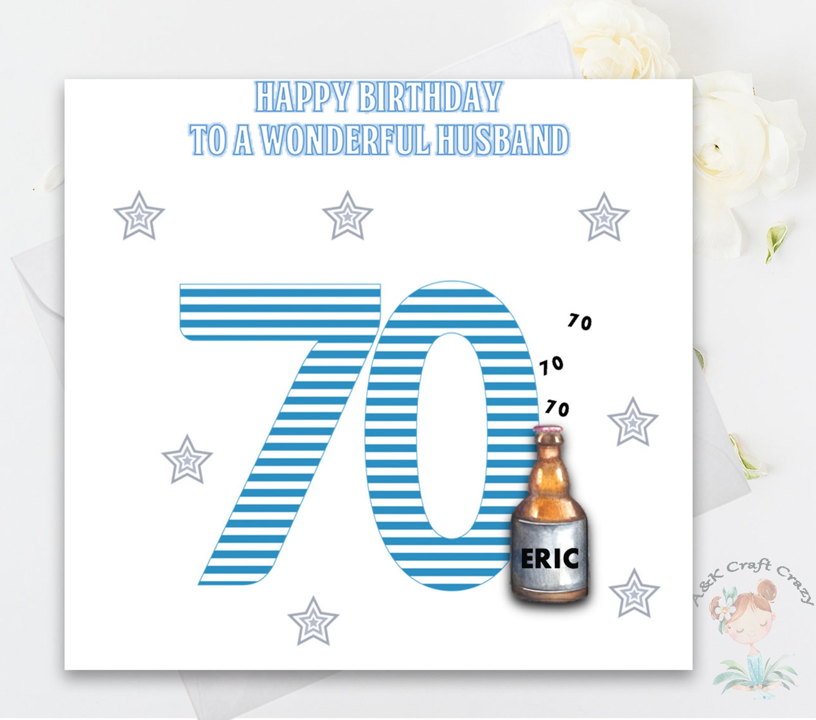 Mens Handmade 70th Birthday Card Personalised Handmade Card - Etsy
