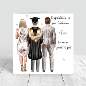 Carte personnalisée de remise des diplômes pour fils, faite main, nous sommes tellement fiers de vous, cadeaux de remise des diplômes, cadeaux pour lui, bravo, félicitations, 1094