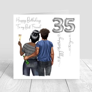 Personalised Birthday Card Men & Women Handmade Card Brother / Sister / Boyfriend / Partner/ Fiancé / Couple 21st 30th 40th 50th Card 1470
