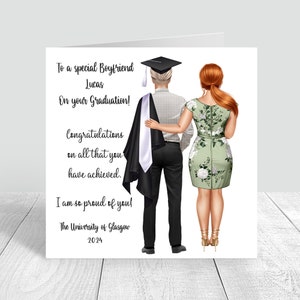 Carte personnalisée de remise des diplômes petit ami Carte faite main Félicitations Bravo, vous avez réussi carte de remise des diplômes pour lui Cadeaux universitaires 1015