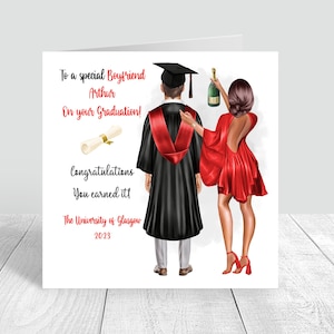 Carte de remise de diplôme petit ami Carte faite main personnalisée Félicitations Bravo, vous l'avez fait carte de remise de diplôme Diplôme universitaire 533