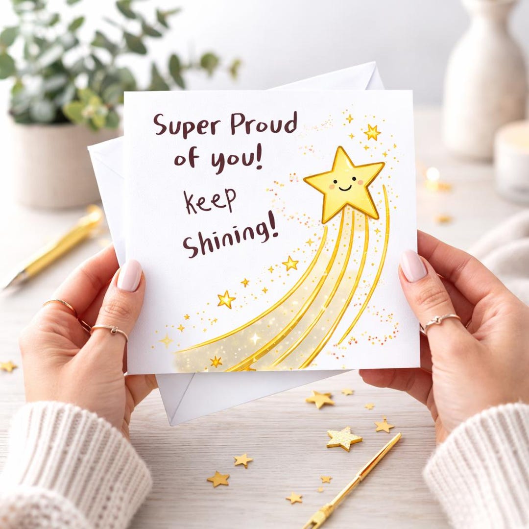 Proud of You Card, Well Done Card, Congratulations Card, Encouragement ...