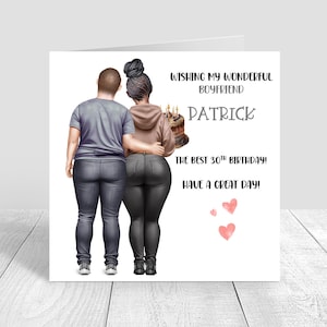 Carte d'anniversaire personnalisée hommes et femmes carte faite main frère/soeur/petit ami/partenaire/fiancé 30e 40e 50e carte d'anniversaire Unique 490