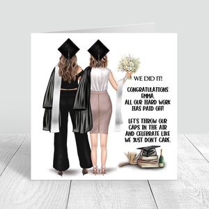 Carte personnalisée de remise des diplômes pour femmes Nous l'avons fait à la main, carte bien faite, carte de félicitations pour les diplômés pour le meilleur ami, ami, soeur 515
