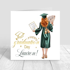 Personalised Women's Graduation Card |Congratulations Graduation Gifts CUSTOMISE HAIR,Well Done Card, Women's Graduation Card,Grad 2025 1458