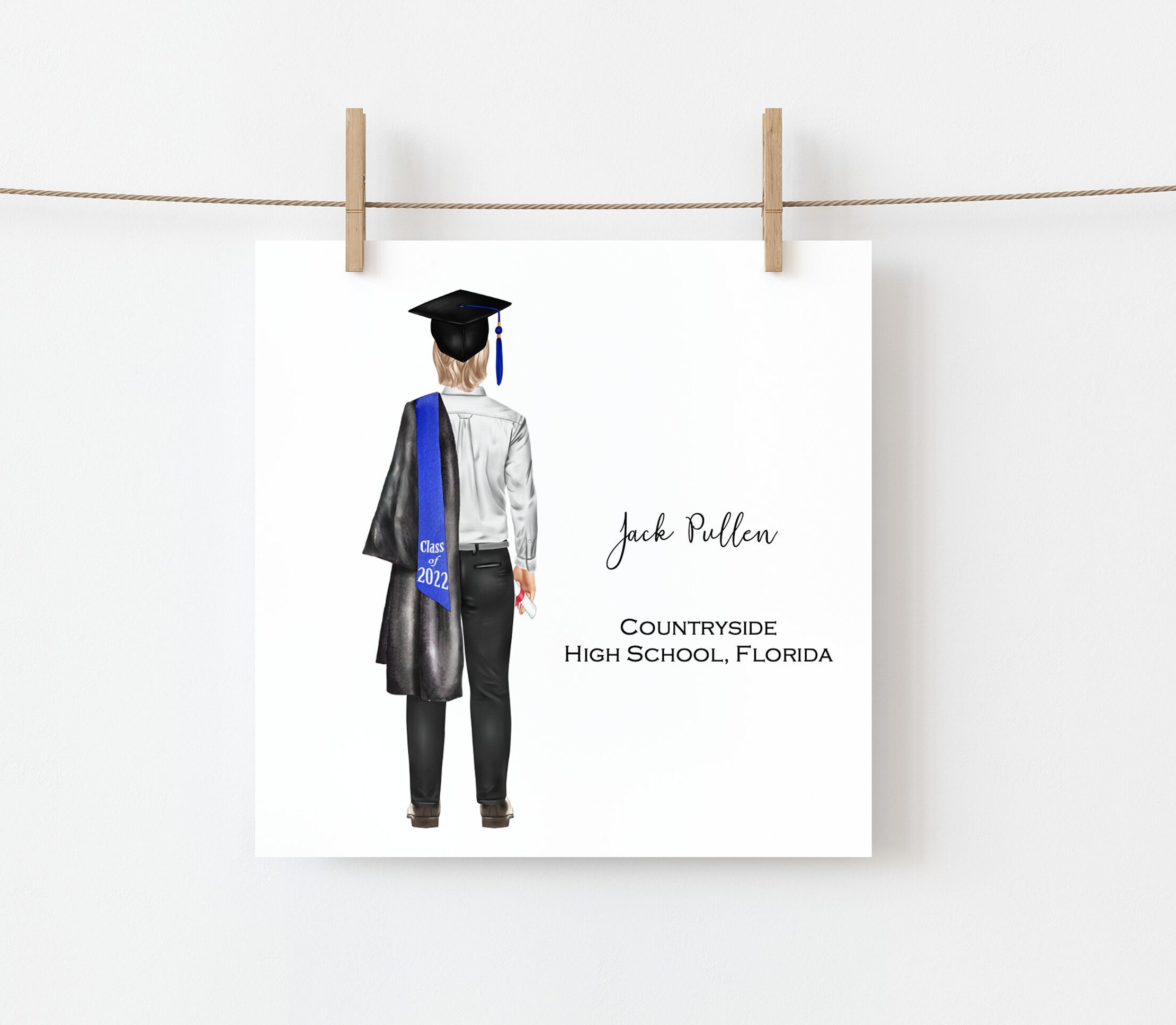 Graduation Handmade Card for Men Personalised - Etsy UK