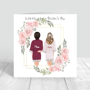 Glückliche Muttertagskarte, handgefertigt und personalisiert, Mama/Mama/mit Liebeskarte