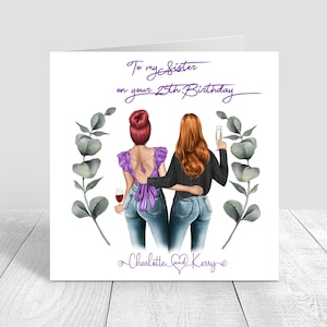 Happy Birthday Card Personalised Womens Best Friend Handmade Sister Auntie 18th 21st 25th 30th 40th 50th Granddaughter Daughter Niece