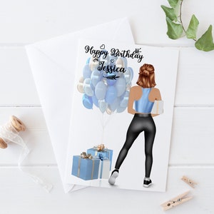 Carte d'anniversaire personnalisée pour femme meilleure amie faite main/fille personnalisée soeur/18e 21e 25e 30e 40e 50e petite-fille fille 181
