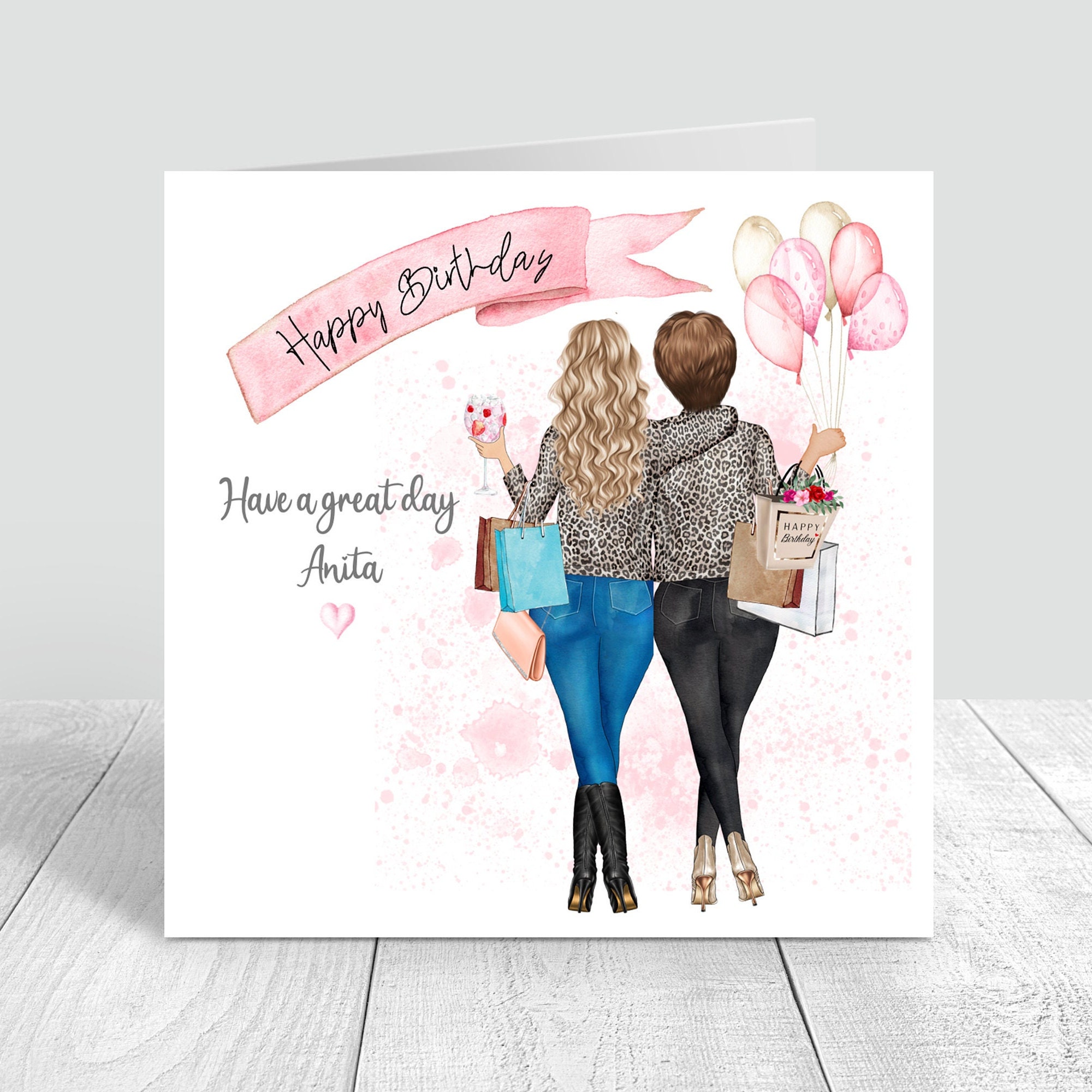 Personalised Happy Birthday Card Womens Best Friend picture pic