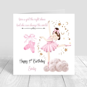 Carte d'anniversaire personnalisée fille/soeur/cousine/amie/petite-fille 3ème 4ème 5ème 6ème 8ème 10ème anniversaire carte d'anniversaire 1286
