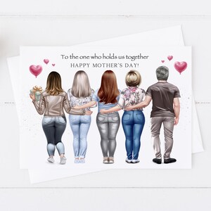 Personalised Happy Mother's Day Card, Large Card, Handmade Mummy / Mom/Family Card, Personalized Mothers day Gift / Daughter card 1544