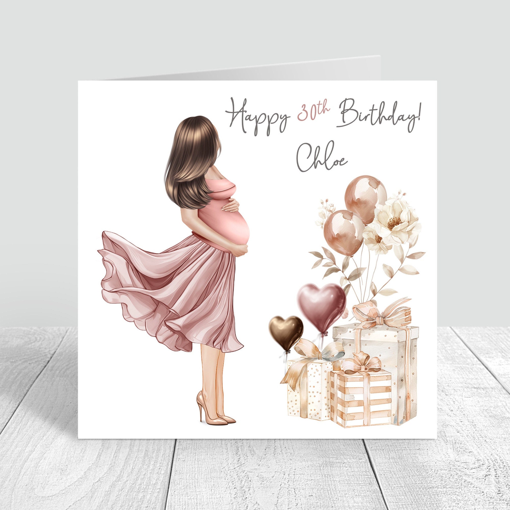 Twizler Geburtstagskarte Für Mama – Mit Silberfolie & Aquarell-Design | Elegant & Persönlich | Inkl. Umschlag