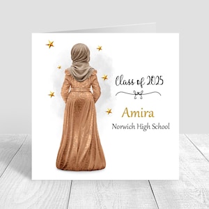 Personalised Girls School Leavers Card, Students End of year Last Day Primary School,Secondary School leaving card,Class of 2025- green 1757