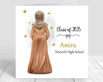 Personalised Girls School Leavers Card, Students End of year Last Day Primary School,Secondary School leaving card,Class of 2025- green 1757
