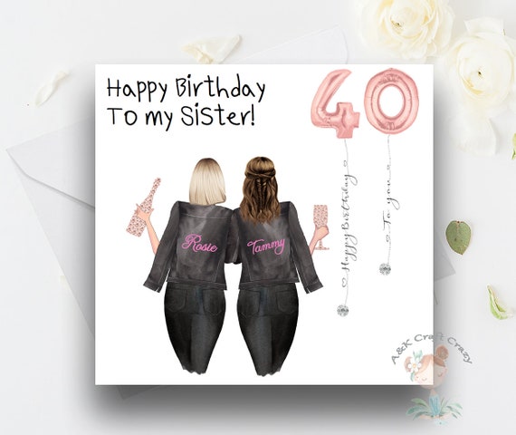 Birthday Card Women's Best Friend Handmade/ Personalised | Etsy