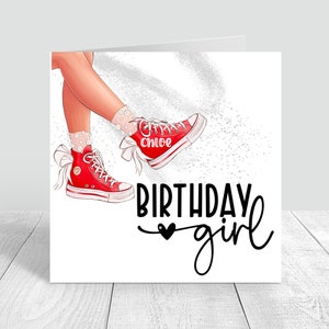 Cartão de aniversário personalizado para meninas Cartão de aniversário feito à mão Neta/Filha, Irmã Sobrinha 6º 8º 10º 13º Cartão de cumprimentos de aniversário 1067